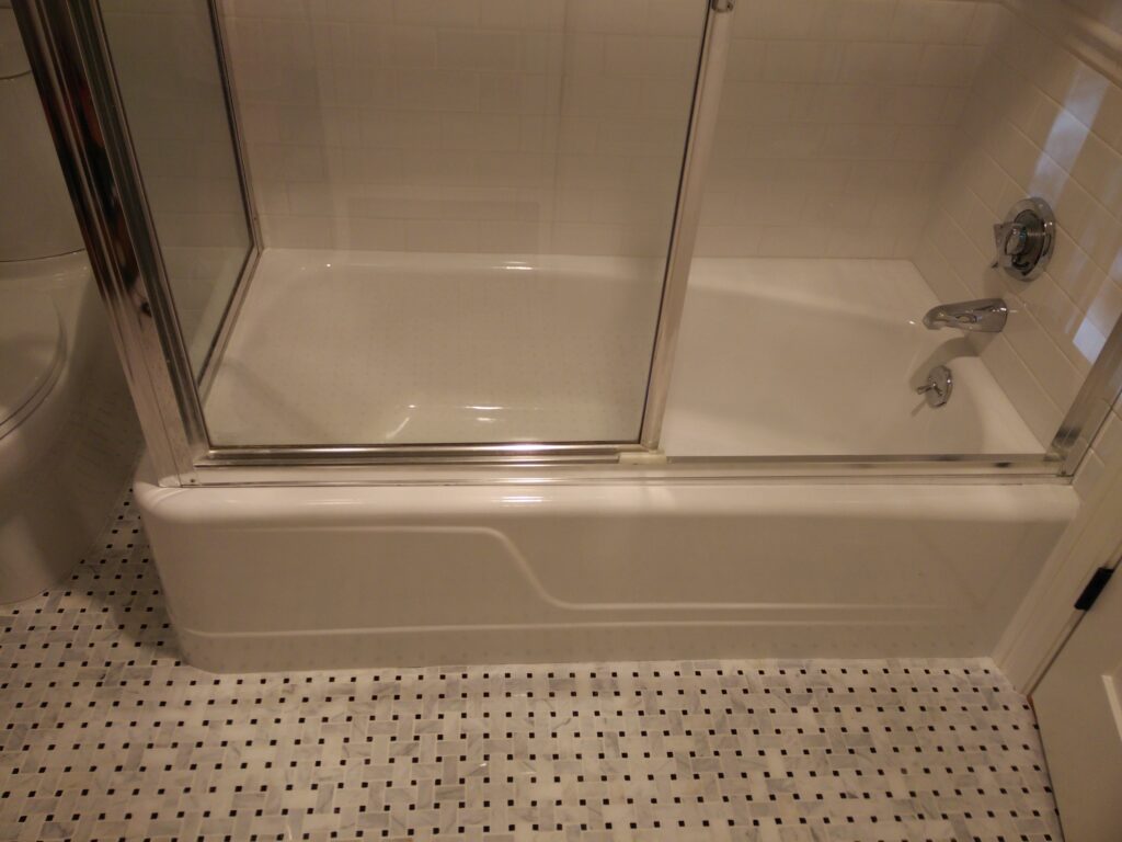 White bathtub after refinishing